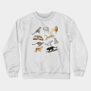 Wild Cats Pattern Crewneck Sweatshirt